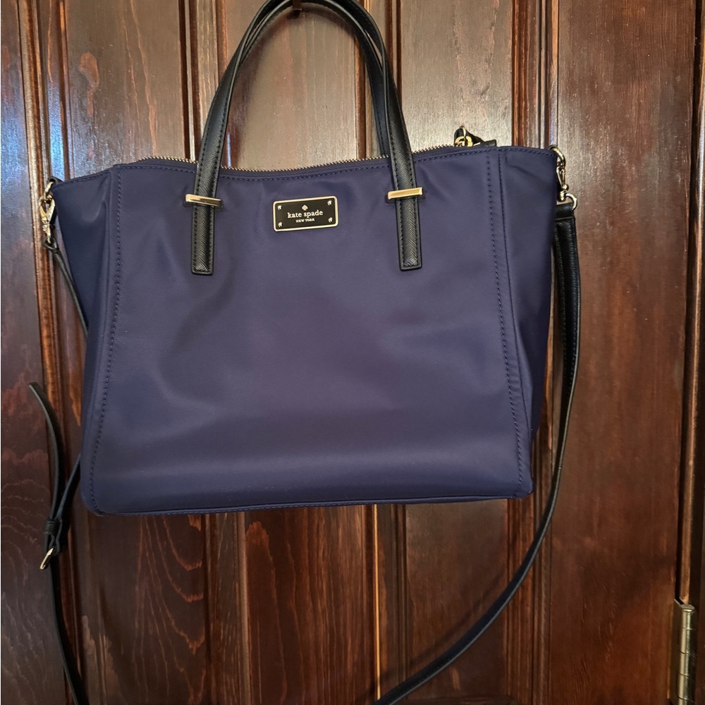 Kate Spade Blue and Black Tote Bag with Versatile Design